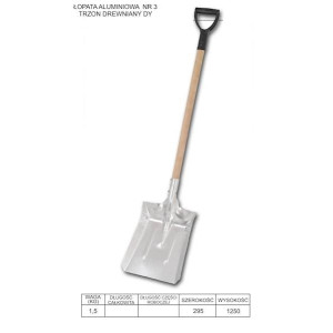 Łopata aluminiowa   3  ER fiberg